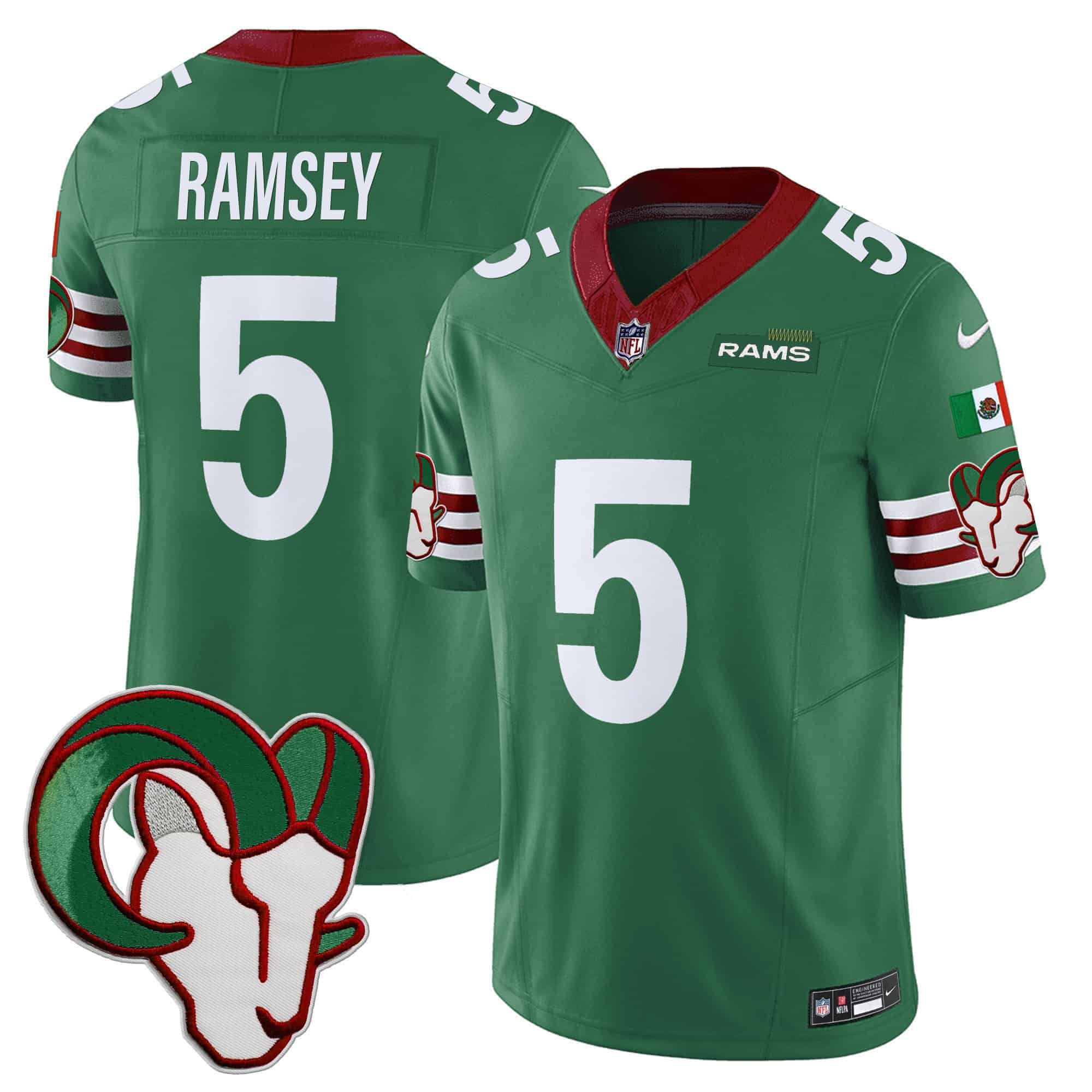 Men Los Angeles Rams #5 Ramsey Green 2024 Nike Mexico Vapor Limited NFL Jersey->indianapolis colts->NFL Jersey